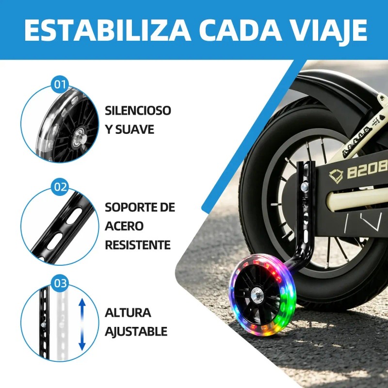 Rueditas para bicicleta ninos Mirrend llantas entrenadoras 12 14 16