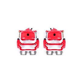 Power Stop Front S1832 Pair of High-Temp Red Powder Coated Calipers For Acura EL 1997-2000, Honda Civic 1996-2011, Honda Insight 2010-2014 [Model Specific]