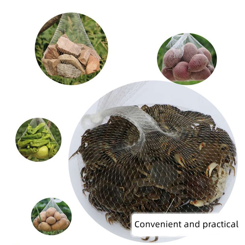 BRYHZKCM 100 pieces nylon mesh net bags reusable mesh bags,