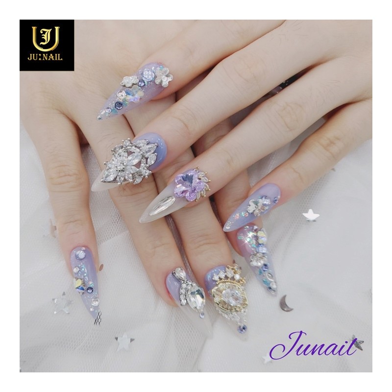 ❣️ Sweet Violet Handmade Nail Tips ✨ - Short Round