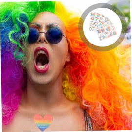 WOONEKY Unique DIY Pride Stickers 8 Sheets Gay Rainbow Decals Party Decorations Random Style