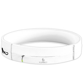 FlipBelt Zipper - White - M, White, M
