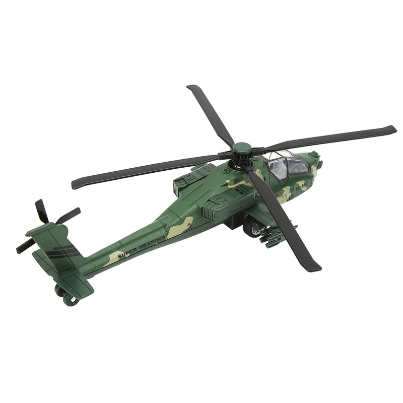 Alloy Copter Model Simulated Lifelike Diecast Pull Back Sound Light