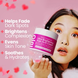 SeoulCeuticals SeoulCeuticals Korean Kojic Acid Cream Dark Spot Remover + Glycolic Acid + Niacinamide + Cica + HA Moisturizer - Cruelty Free K Beauty Skincare 2oz