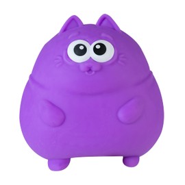 ORB Easy Sqweezy Tubs The Chunky Kitty - Squeeze This Big, Purple, Fun, Squishy, Slow Rising, Extra Soft Chubby Cat for Stress Relief - New Sensory / Fidget Novelty Toy and Gift for Kids and Adults