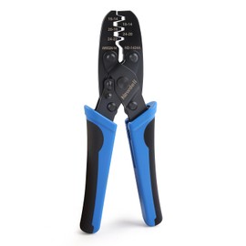 Newdeli Molex Crimper 24-14 AWG Non-Insulated Open Barrel Crimping Tool for JST Style Molex DELPHI AMP TYCO PC Harley Deutsch Terminals Receptacles Wire Terminal Crimper