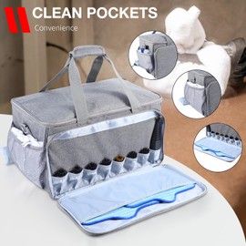 YUMTIM Carry Bag Compatible with Dupray Neat Steam Cleaner, Dupray Neat Steamer for Floors Storage Organizer Adjustable Steam Cleaner Storage Bag with Extra Pockets, Grey