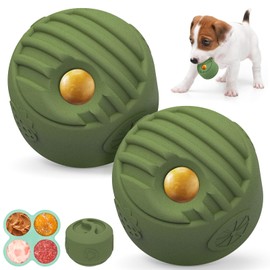 ATESON Interactive Dog Toy for Large Dogs (20-140 lbs) 2PACK- Durable Freezable Rubber Chew Toy, Mint Scent, Anxiety Relief Puzzle, Treat Dispenser, Easy to Clean, Long-Lasting, Low-Mess Design