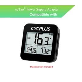 eeTao 5V Mirco USB AC/DC Adapter Charger Compatible with CYCPLUS G1 GPS Wireless Cycling Computer with Automatic Backlight 900mAh 3.7V Battery Power Supply Cable Cord