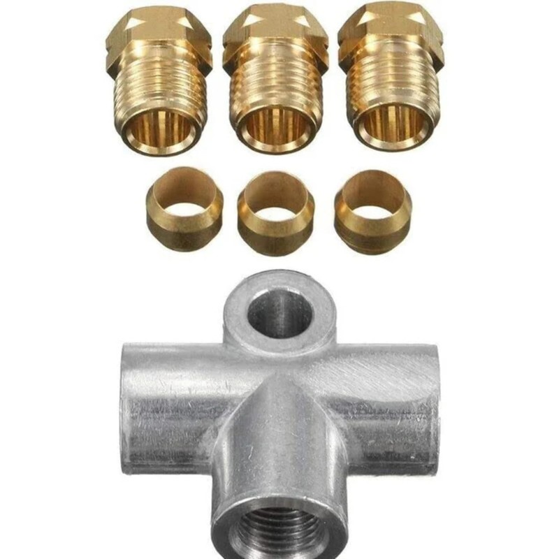3 Way M10 Brake Line Pipe T Tee Piece with