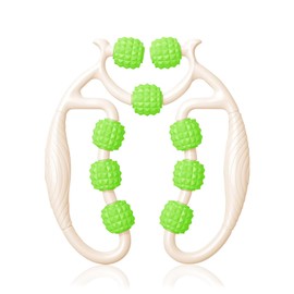 Massage Roller Legs 9Räder - Lipedema Massager with Stainless Steel Wheels for Lymphatic Drainage, Anti-Cellulite on Legs/Arms, Spring Core Steel Axle, Cellulite Massager-B