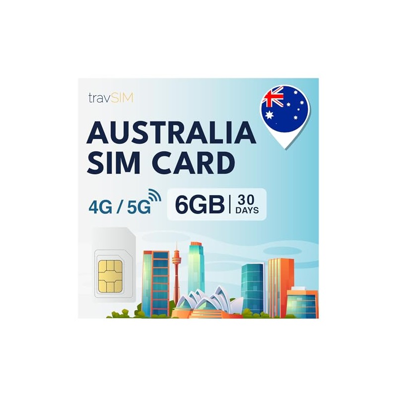 travSIM SIM Card Australia | 6GB Mobile Data at 4G/5G