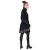 PUREWONDER Velvet Dress with Collar dr20, black