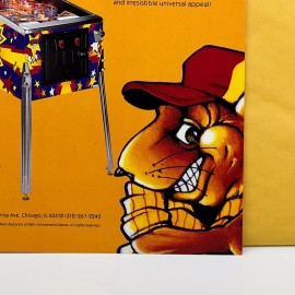Bally Mousin Around Pinball Flyer Original 80s Promo Retro Gameroom Art Vintage
