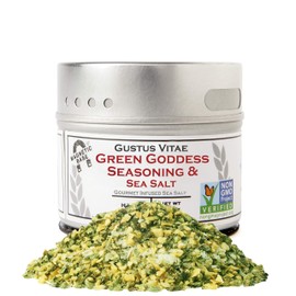 Green Goddess Sea Salt & Seasoning - Gourmet Spice Mix - Non GMO Project Verified - 1.5 oz - Small Batch - Magnetic Tin - Gustus Vitae