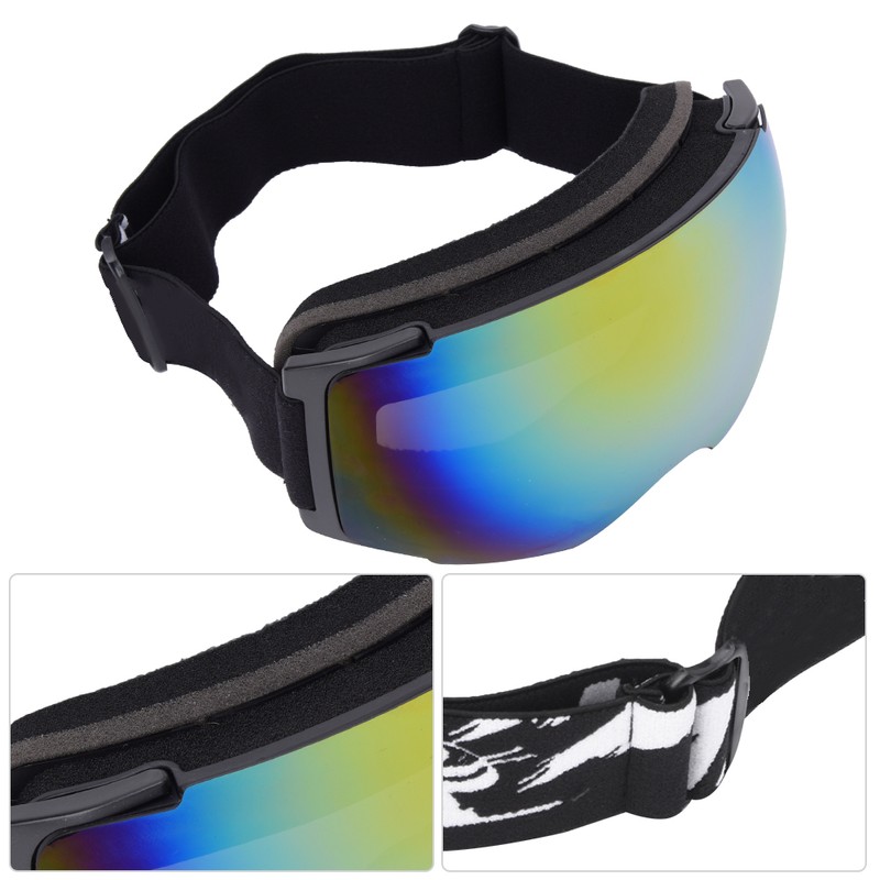 Outdoor Magnet Double Layer Antifog Skiing Goggles for Climbing Snowboardinggolden