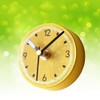 FOMIYES Fridge Clock Magnet Lemon Pattern Round Wall Clock for