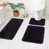 MIULEE Absorbent WC Toilet Rug Non Slip U Shape Bath