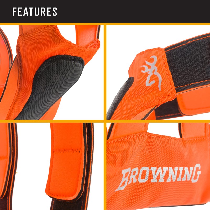 Browning Pet Hi-Vis Safety Vest for Dogs, Safety Orange, Large,