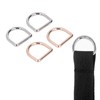 120Pcs Metal D Rings Seamless Interface Strong Load Bearing Gold