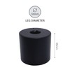 20 x Black Plastic Furniture Legs Height 45mm Round Diameter