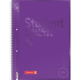 Brunnen 1067928190 Student Spiral-Bound Notebook, Squared, A4, Ruling: 28, 90 g/m², 80 sheets, Purple
