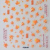 Fall Nail Stickers 5D Embossed Self-Adhesive Nail Decals Maple Leaf