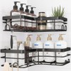 Sakugi Corner Shower Caddy - 2 Pack, Adhesive Shower Organizers,