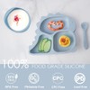 10PCS Silicona Bebé Alimentación Set, Plato De Dinosaurios Para Bebés