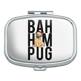 Bah Hum Pug Rectangle Pill Case Trinket Gift Box