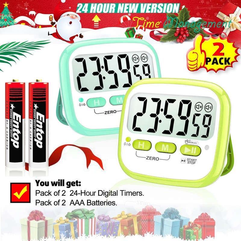 Antonki 2 Pack Classroom Timers for Kids Teachers, Magnetic Countdown