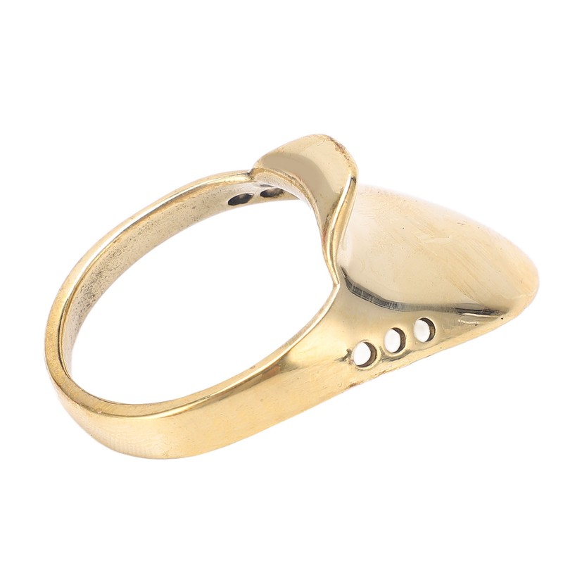 Brass Archery Thumb Ring Portable Finger Protector with Anti Lost