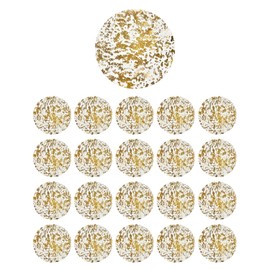 20 pieces of golden placemats, round gold foil placemats, shiny tableware mats, mesh placemats, wedding and birthday party supplies