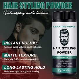 Hair Styling Powder for Men, 2PCS Hair Styling Texturising Powder, Hair Texture Powder, Long-lasting Hold, Easy to Apply, Non-greasy, Matte Texture Hair Powder for Men & Women All Hair Type, 20g