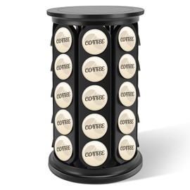 Gugxiom K Cup Holder, K Cup Carousel, Coffee Pod Carousel Organizer Holder, Coffee Capsule Holder, Coffee Pod Storage Carousel Holder Organizer Compatible with 40 Pods
