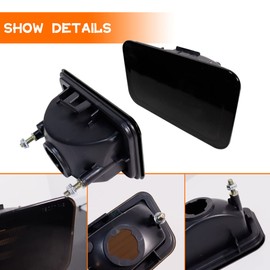 Tonsya For 2005 2006 2007 2008 2009 Hummer H2 Rear Bumper Reflectors Tail Light Housings Replacement Smoked Lens