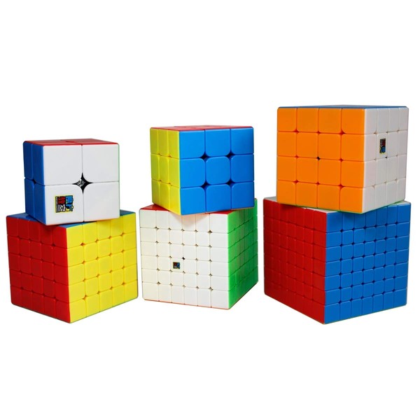 FunnyGoo MoYu MoFangJiaoShi Cubing Classroom MFJS Gift Package magic Cube Bundle 2x2 3x3 4x4 5x5 6x6 7x7 Magic Cube Cubing Classroom Smooth Puzzles Cube Set Stickerless