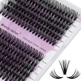 DIY Lash Clusters for Eyelash Extensions: Ultra-light, Natural, Fluffy, Manga, Wispy, Waterproof, Anime, Manga, Cat Eye, C Curl, 16-20mm Mixed, 40+50P, Wendy Lashes, 1226