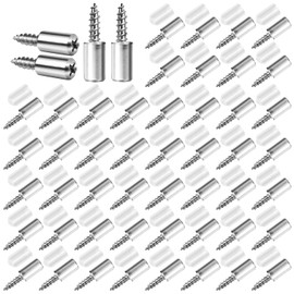 XXUOD 60 Pcs Shelf Pins with Non-Slip Sleeve, Self Tapping Screw Shelf Support Pegs for Kitchen & Bookcase Shelf Cabinet Furniture Closet Bracket Pegs