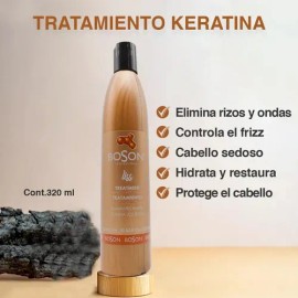 Tratamiento Keratina Elimina Rizos Y Ondas Boson Liss 320ml