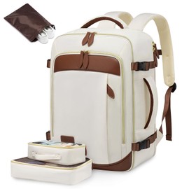 LOVEVOOK Travel Backpack Carry On Airline Approved, 50L Large Backpack with 3 Packing Cubes, TSA Travel Essentials Carry On Bag, Waterproof Weekender Overnight Luggage Daypack, Fits 18 Inch Laptop