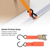 4Pcs Ratchet Tie Down Straps Motorcycle Car Buckle Set 15in
