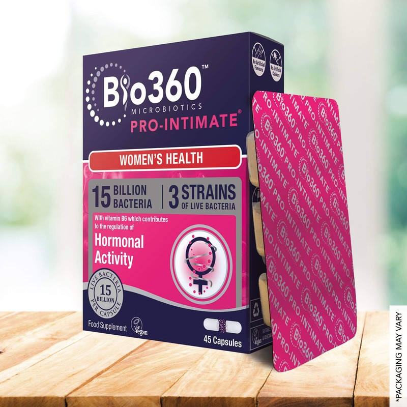 Bio360 Pro-Intimate (15 Billion Bacteria)|from Natures Aid|Women's Health*|45 Capsules