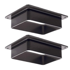 Semetall 3" x 4" Rain Gutter Downspout Drop Outlet -Aluminum, 2 Pack(Dark Brown)
