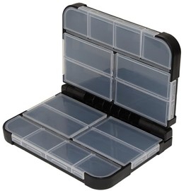 OKVGO Fishing Tackle Box for Fishing Accessories Storage, Organizer Box for Sea and Carp Coarse Fishing Lures Hooks Swivels Baits Beads Tube Sleeves Clips 13.2x9.6x3.4cm Size M