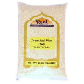 Rani Sesame Seeds Whole White, Hulled (Till) 28oz (800gm) ~ All Natural | Gluten Friendly | NON-GMO | Vegan | Indian Origin
