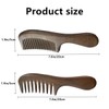 2 Pcs Wooden Massage Comb Wide Tooth Comb and Fine