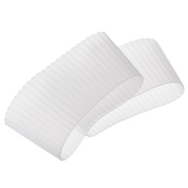 MECCANIXITY Mug Sleeves, Heat Resistant Protective Anti-Slip Cup Silicone Covers Water Bottle Boots, Translucent Pack of 2