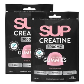 SUP Performance Creatine 3000mg Peach Flavored Gummies, 2 Pieces, 35 Tablets / SUP 퍼포먼스 크레아틴 3000mg 복숭아 맛 구미, 2개, 35정