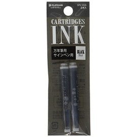 Platinum Preppy Pen Ink Refill 2/Pk Black